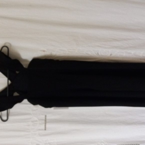 Nickie Lew Nordstrom Jumpsuit/Romper Black Wide Leg Sz 10 Ankle Length - Picture 5 of 10